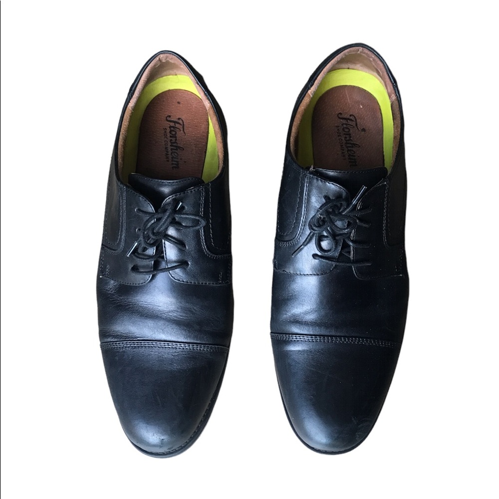 Mens florsheim Size 12 D leather upper with ortholite comfort tech dress shoes